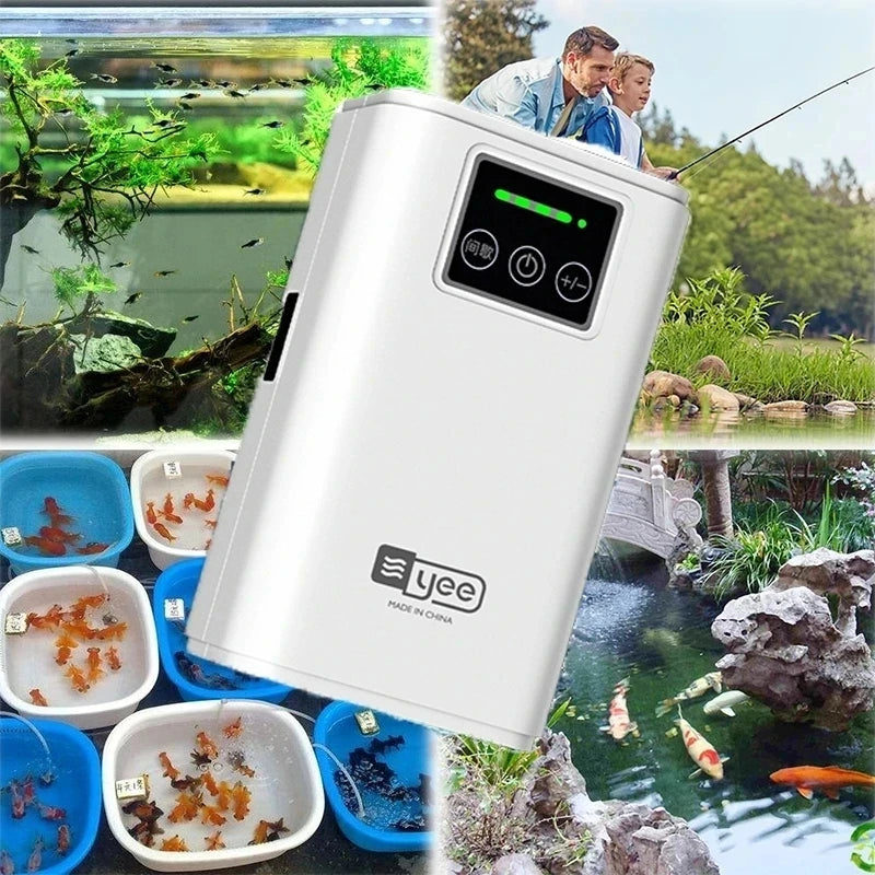 Fish tank oxygen pump charging dual-purpose air pump USB lithium battery household portable silent fishing tool outdoor