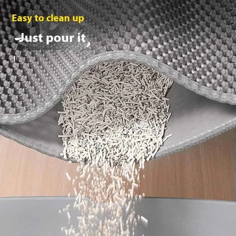 Cat Litter Mat Heavy Duty Waterproof 2 Layer Non Slip Washable Pet Floor Protector Litter Box Sand Stopper Pet Product