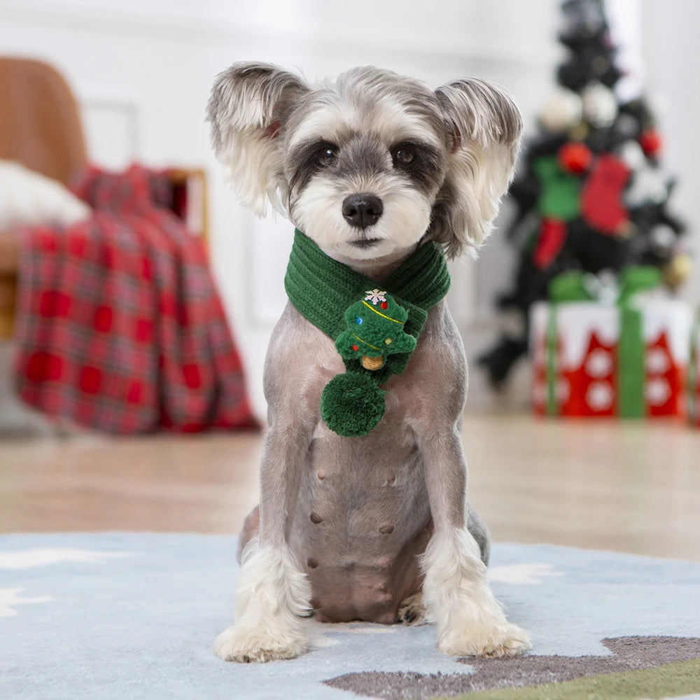 Winter Warm Puppy Dog Cat Scarf Christmas Cute  Pet Accessories for Small Medium Dogs Poodle Yorkshire Scarves mascotas Products
