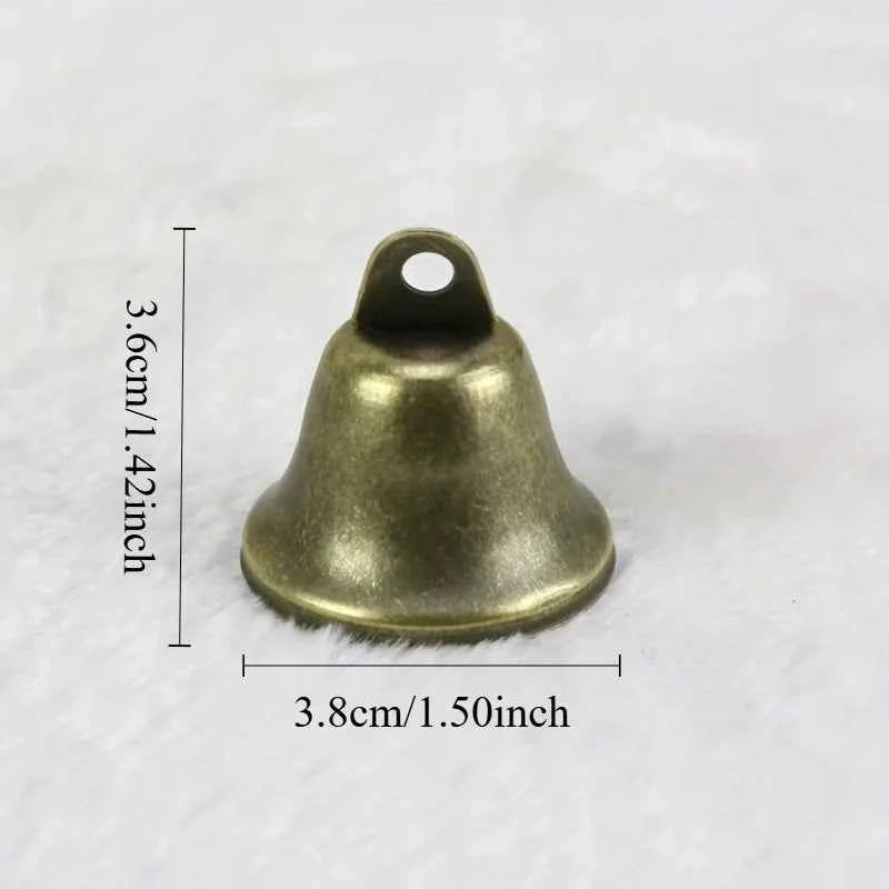 5pcs/set Thickened 38mm/1.5in Retro Horn Opening Bell Bell Round Bell Sound Loud and Crisp Christmas Bell