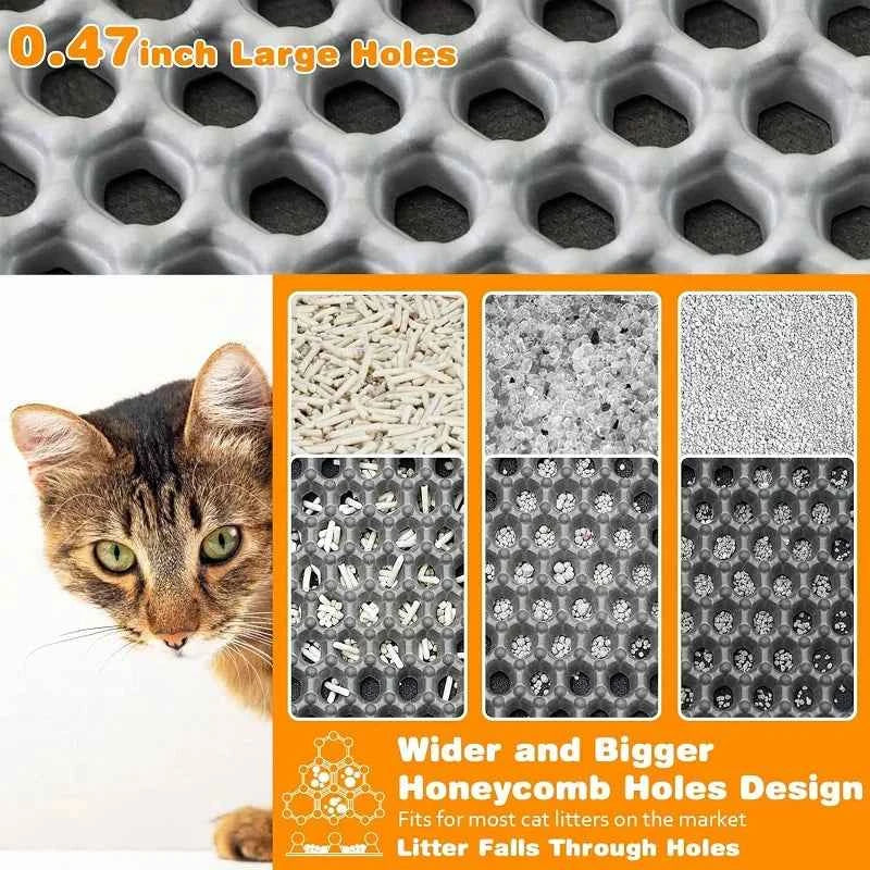 Large Size Cat Litter Mat Waterproof Pet Toilet Cat Litter Trapping Mat Non Slip Double Layer Cats Litter Box Pad Pet Product
