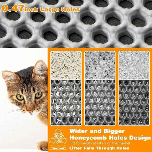Large Size Cat Litter Mat Waterproof Pet Toilet Cat Litter Trapping Mat Non Slip Double Layer Cats Litter Box Pad Pet Product