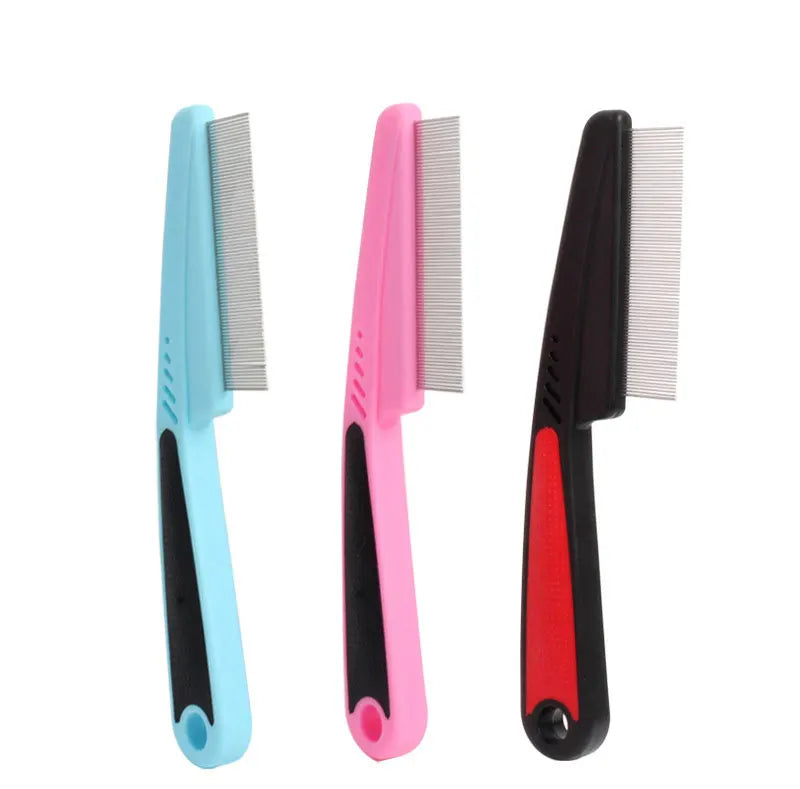 Pet Grooming Comb Durable Long-handled Pet Flea Comb Dog and cat dense tooth comb to remove lice Pet supplies Pet comb