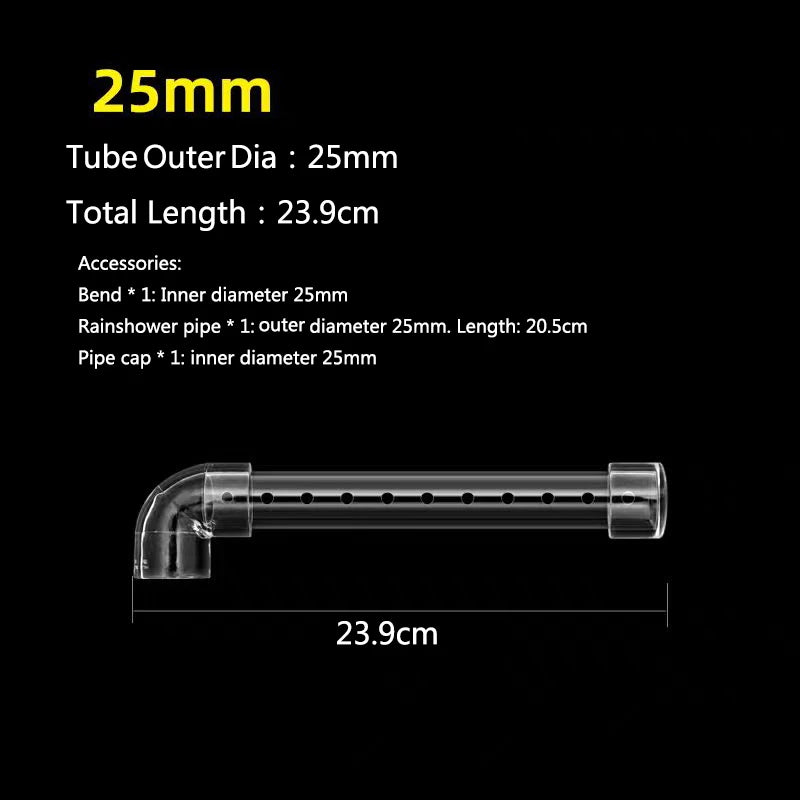 Aquarium Filter Rain Spray Bar Outflow Pipe Transparent Acrylic Rain Shower Outlet Tube Kit Fish Tank External Filter Accessries