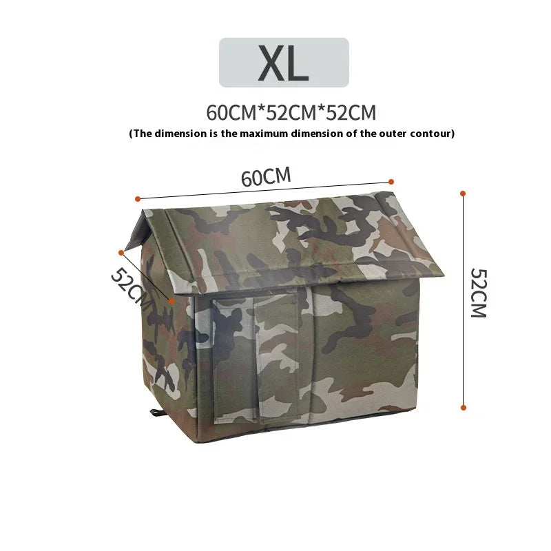 All Seasons Outdoor Rainproof Stray Cat Nest, Winter-Warm Closed House, Cold-Proof Cat House - Play Paws Toys