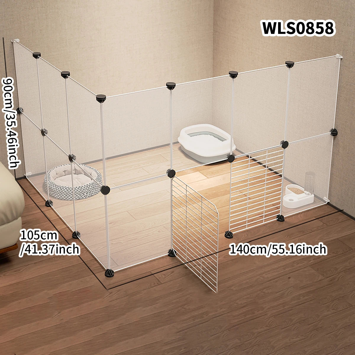 Pet Fence Kitten Isolation Door Dog Cage Kitten Guardrail Iron Small Size Dogs Teddy Indoor Kennel Home Rabbit Fence Cat Cage - Play Paws Toys