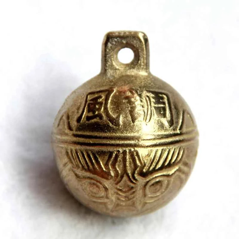 1/2PCS 38mm Excellent Chinese Tibetan Bell Tiger Gift Great Lucky Feng Shui Bell Head Brass Charming Bells