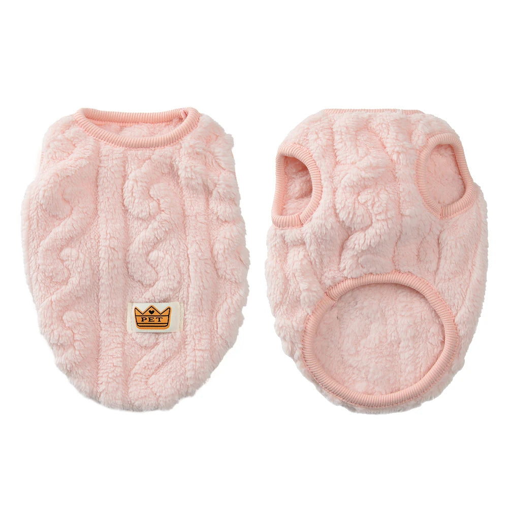 Pet Dog Clothes Autumn Winter Warm Cozy Fleece Puppy Sweater for Small Medium Dogs Cats Pug French Bulldog Chihuahua Clothing
