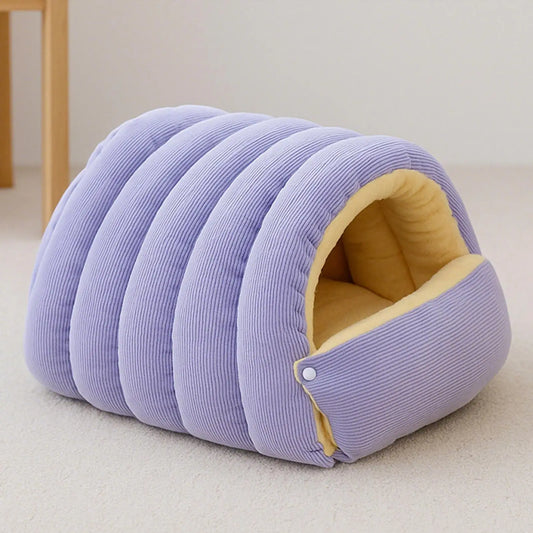 winter Indoor thickened cat bed washable soft short plush fluffy cats sleeping bed enclosed warm pets bed for Puppy Kitten - Play Paws Toys