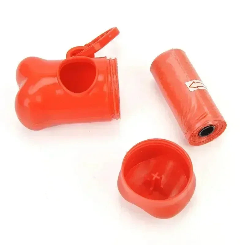 Pet Poop Bag Solid Color Printed Pet Garbage Bag Cleaning Poop Bag Walking Dog Portable Toilet Bag Dog Supplies Poop Bag Set