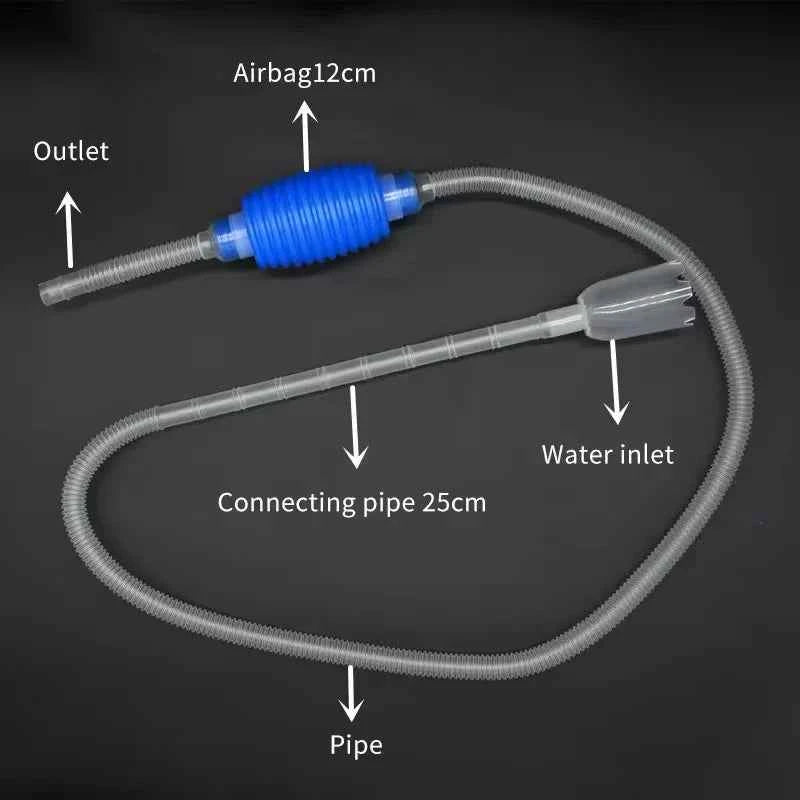 Aquarium Gravel Cleaner Siphon – Manual Fish Tank Water Changer with Bulb, Multi-Function Sand Vacuum Cleaner for Fish Poop