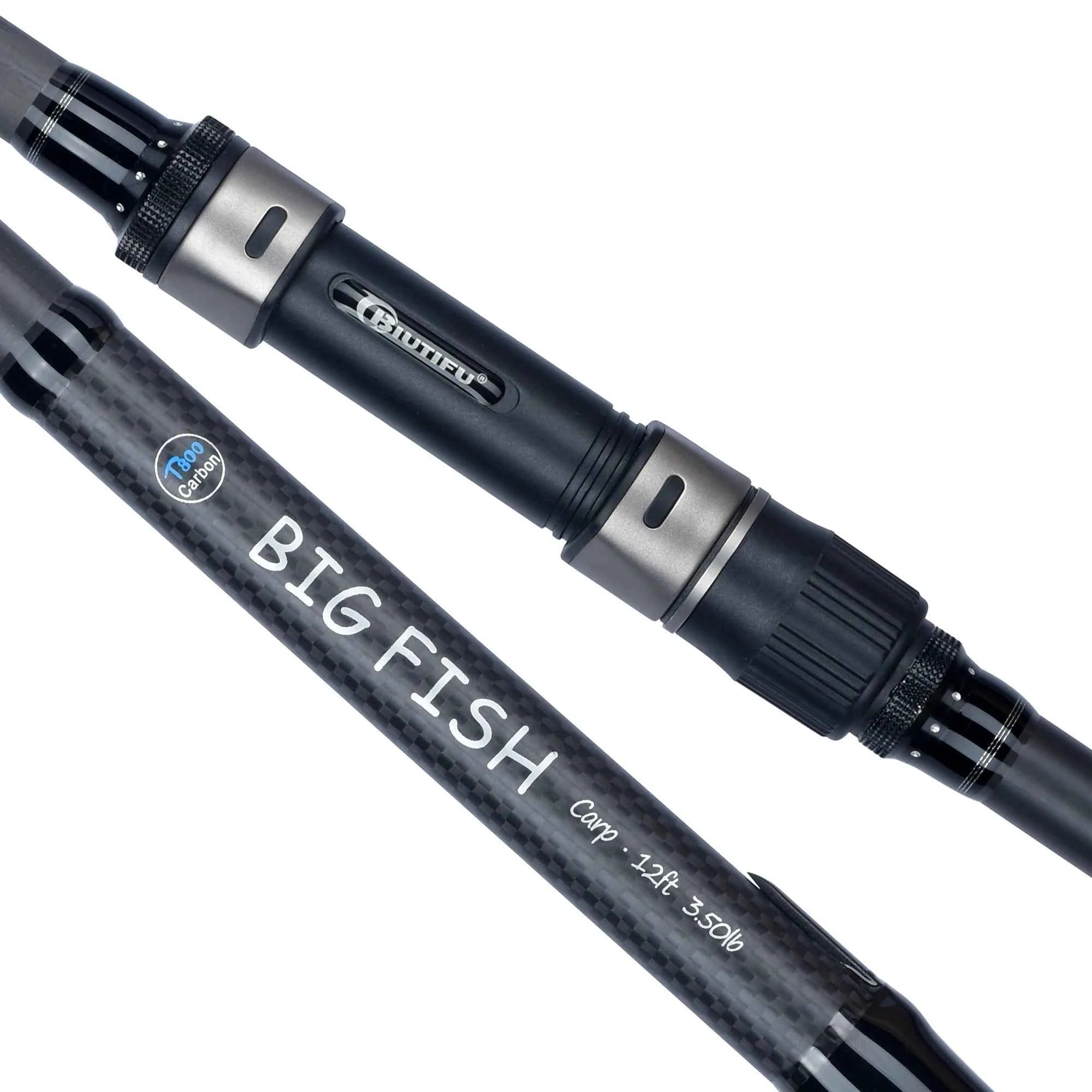 BIUTIFU BIGFISH Carp Fishing Rod 4.5/4.2/3.9/3.6/3.0m T800 Carbon 3.5lbs Throwing 40-200g Travel Surfcasting Spinning Hard Pole