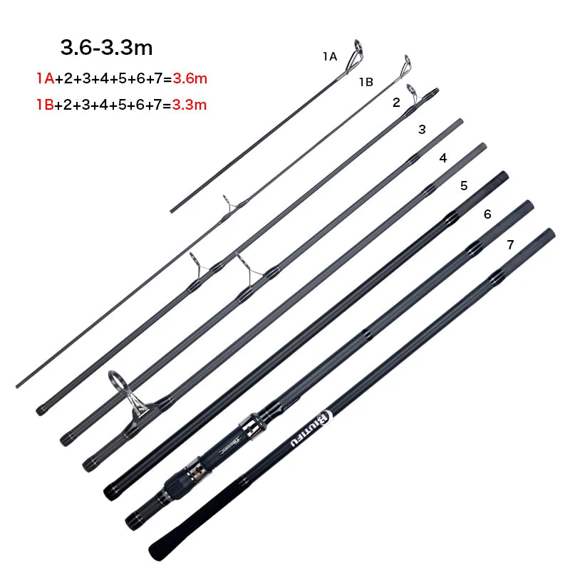 FELENHAI Traveller Carp Feeder Rod 4.2m 3.6m 3.0m Carbon Fiber 3.5lb Hard Surfcasting Fishing Pole Tackle for Spinning Lure Pole