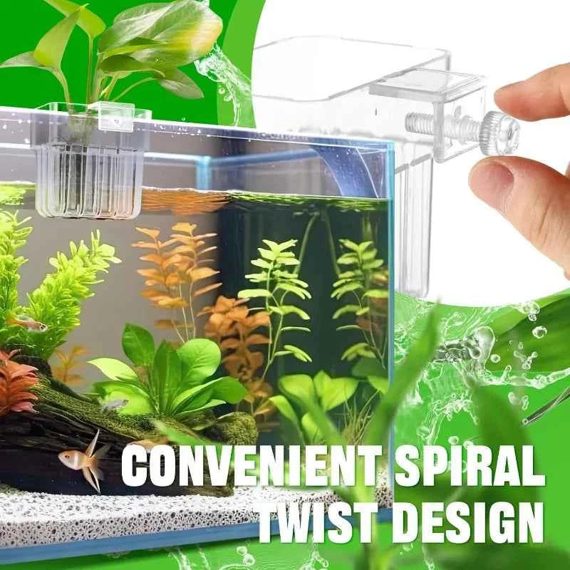 Aquarium Plant Basket Clear Plastic Aquatic Cup Wall Mounted Fish Tank Planters Water Grass Holder Aquascape Hang Decoration Pot