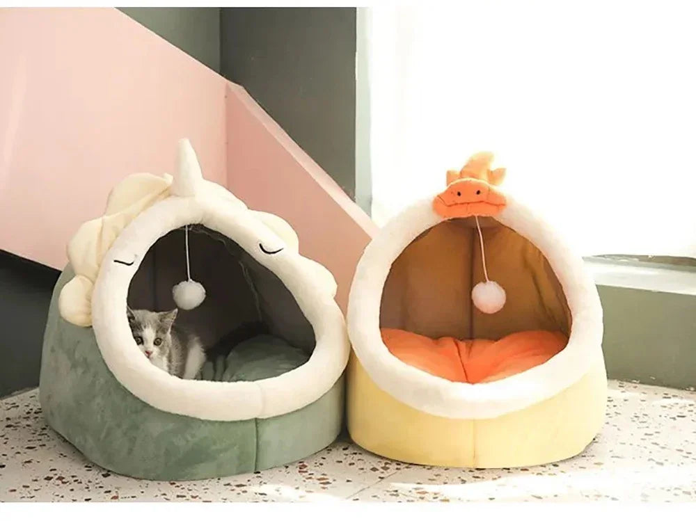 Cat Nest House for Cats Cave Foldable Removable Washable Pet Sleeping Bed Four Seasons Universal Dog Cat Nest Kittens Cave - Play Paws Toys