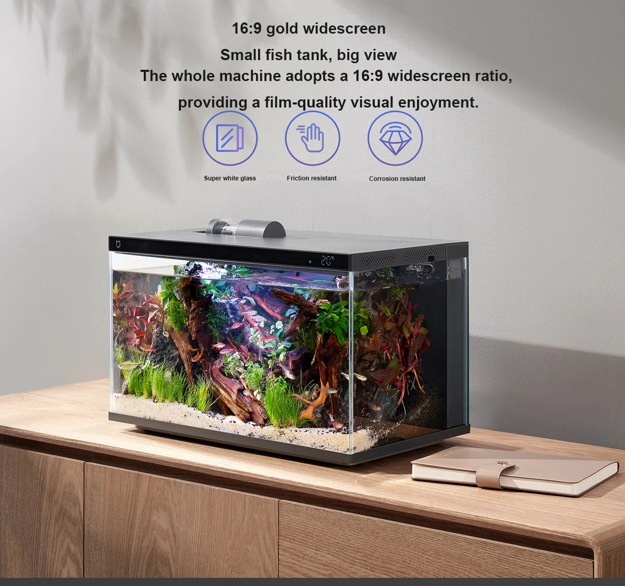 NEW MIJIA Smart Fish Tank MYG100 Work With Mijia APP Mobile Controlled Remote Feeding Smart Lighting System Light Aquarium CN