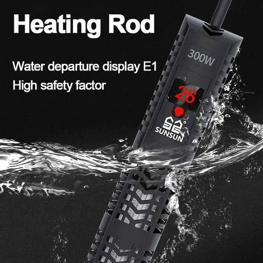 SUNSUN Aquarium Submersible Heater Fish Tank Quartz Glass LCD Display 220V Digital Heating Rod Constant Temperature Control