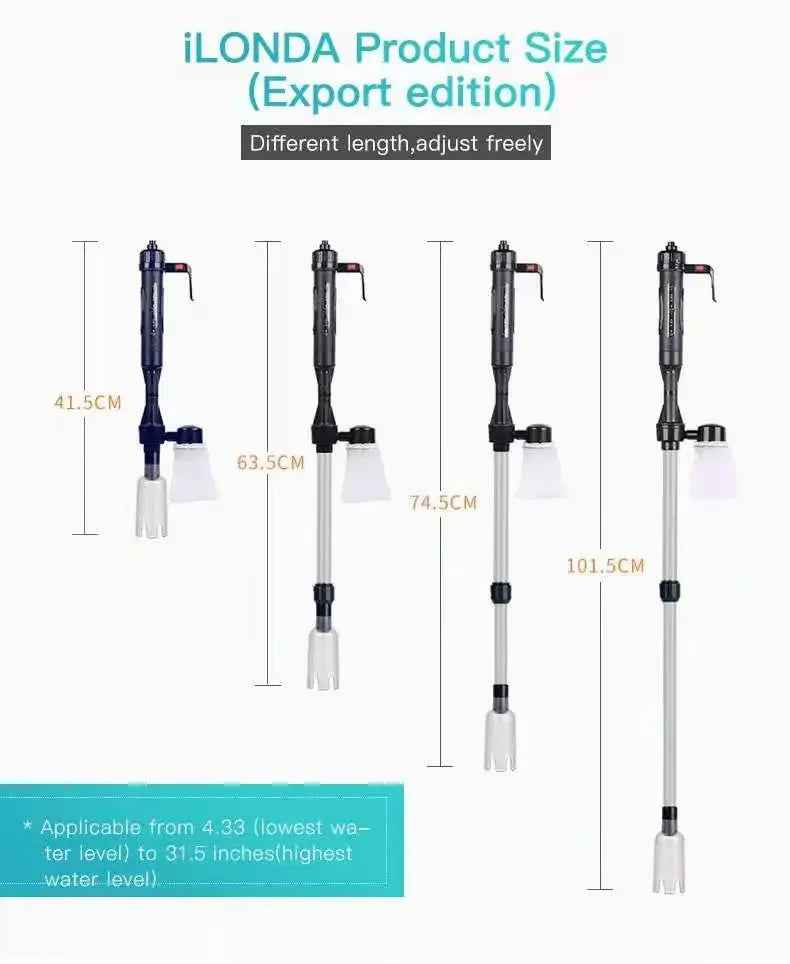 3W Aquarium Electric Gravel Cleaner Water Change Pump Cleaning Tools Water Changer Siphon for Fish Tank Water Filter Pump