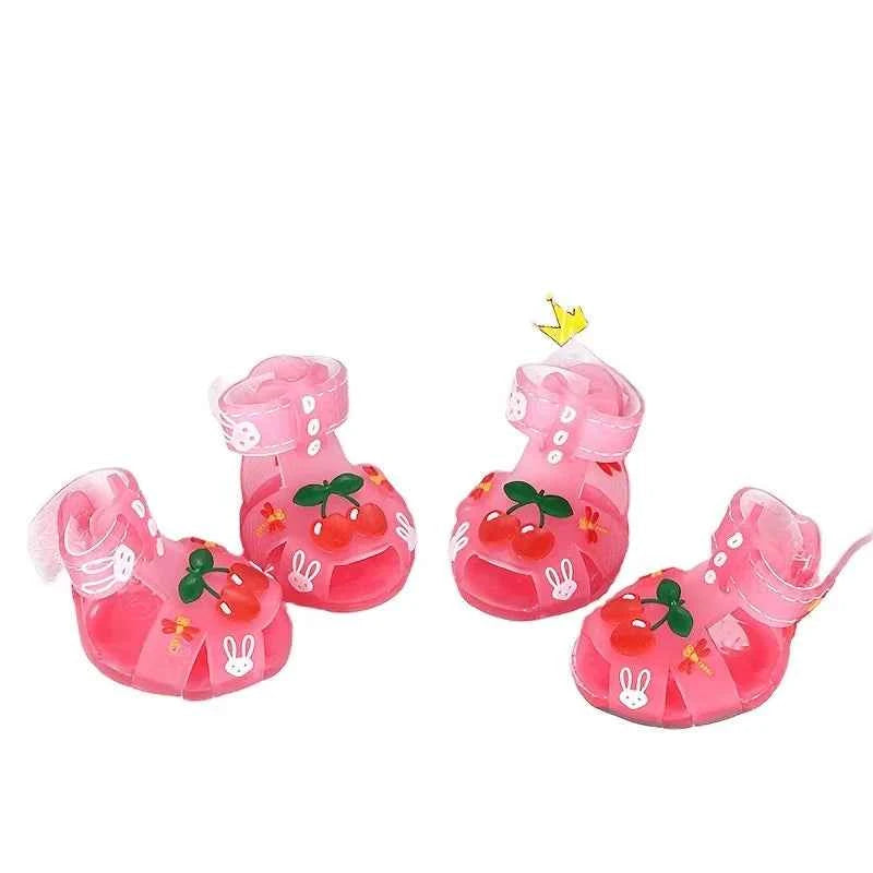 Breathable pet shoes for summer, sandals and rain boots for small dogs, stylish dog rain boots and sandals, pet supplies, cool dog shoes