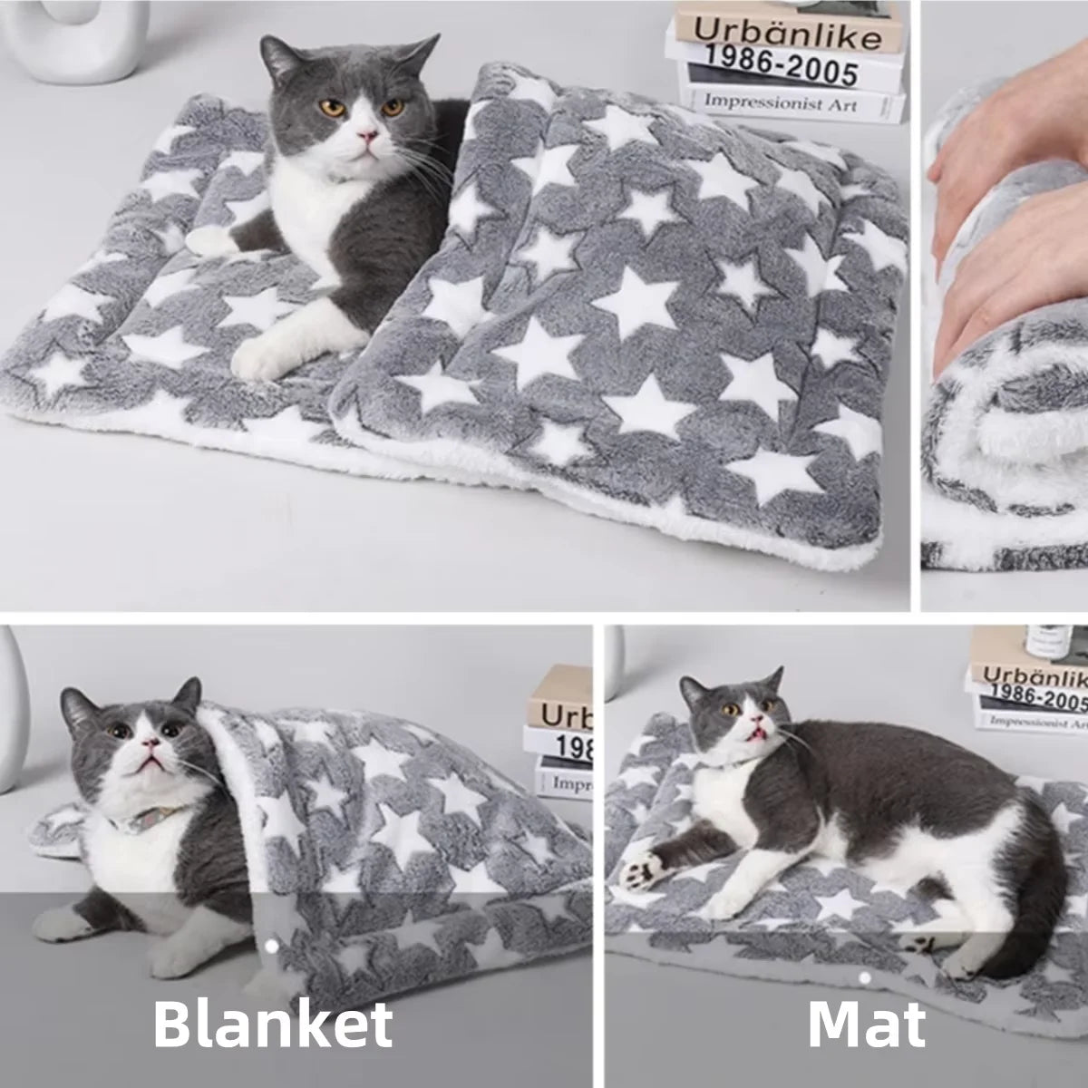 Thickened Comfortable Warm Small Cat Sleeping Cushion Skin-friendly Cute Winter Medium Dog Sofa Mat for Puppy Bed Accessories - Play Paws Toys