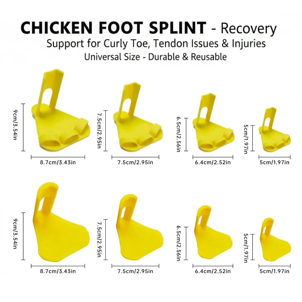 4pcs Professional Adjustable Chicken Leg Splint Reusable Ightweight Duck Leg Splint Durablel Poultry Leg Brace Poultry Care