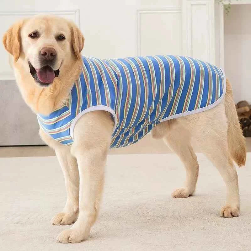 Summer sleeveless vest for medium and large dogs, summer pet pajamas and home clothes, which can be applied to various medium an