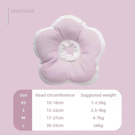 HOOPRT Cat Flower Elizabeth Cotton Neck Pet Collar Adjustable Anti-Bite Surgery Cute Solar Flower Neck Cone Beauty Head Cover