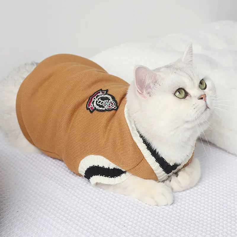 Cat Dog Sweater Pullover Winter Pet Clothes for Small Dogs Cat Vest Puppy Jacket Pet Cat Clothing Kitty Costume Ubranka Dla Psa - Play Paws Toys