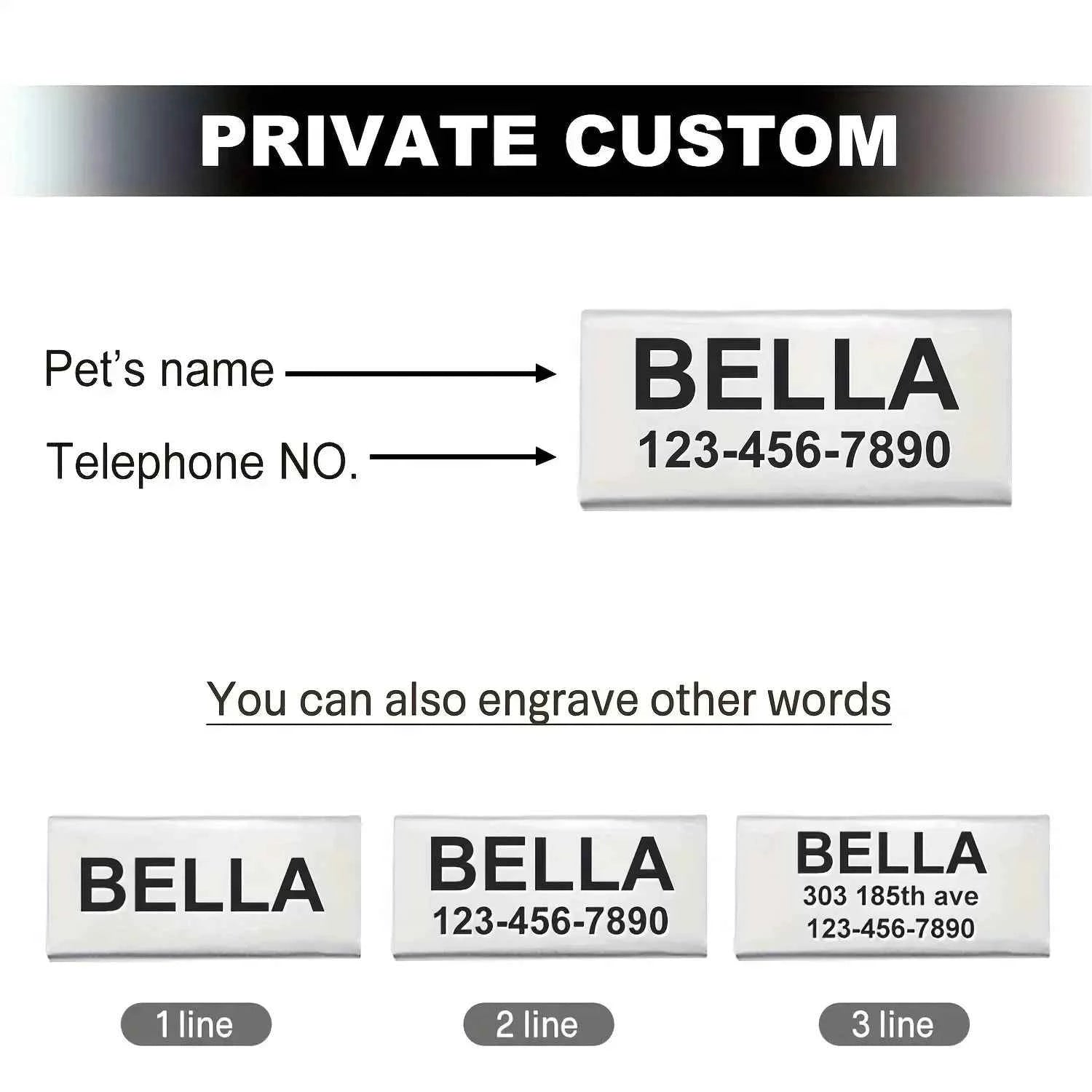 Custom Reflective Cat Collar - Personalized Name Tag & Bell Breakaway Adjustable Anti-Lost Design with Paw Print Collar for Cats