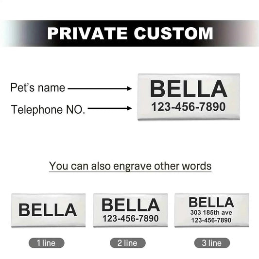 Custom Reflective Cat Collar - Personalized Name Tag & Bell Breakaway Adjustable Anti-Lost Design with Paw Print Collar for Cats