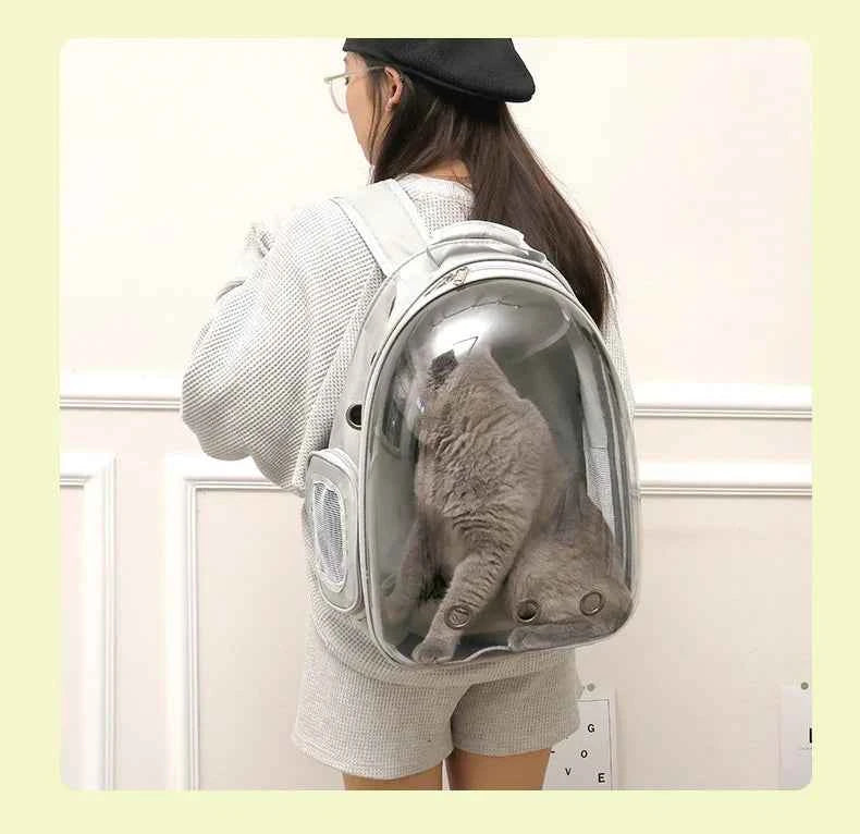 2025 New Space Capsule Transparent Cat Bag Breathable Shoulder Pet Bag Portable Cat Bag Pet Supplies Pet Backpack