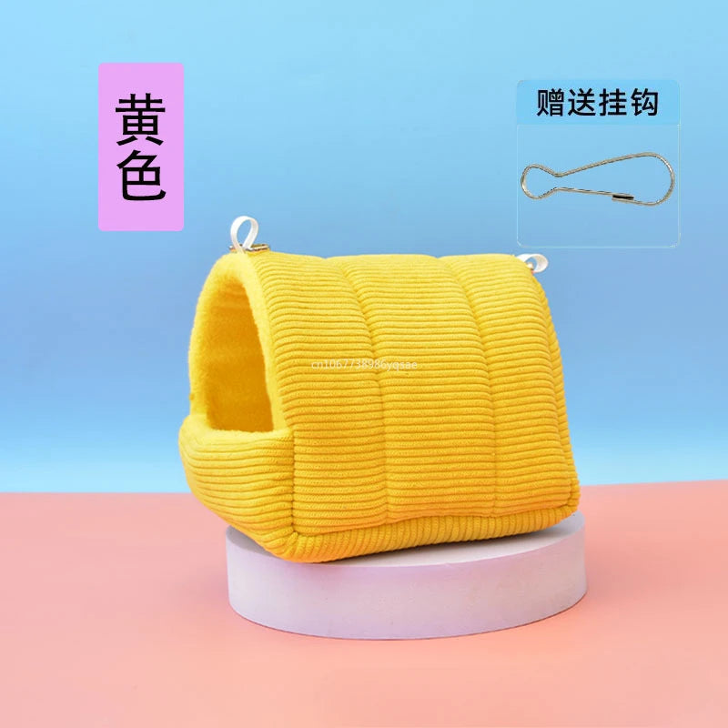 Cute Winter Warm Bird Cage Parrot Cotton Nest Budgie for Hammock Hut Tent Bed Hanging Cave Pet Products Bird Cage Accessories