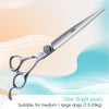 Fenice 6.5/7.0 inch High-end JP440C Alloy Steel Diamond Screw Grooming for Dogs Scissors Shears Kit for Dog Groomers