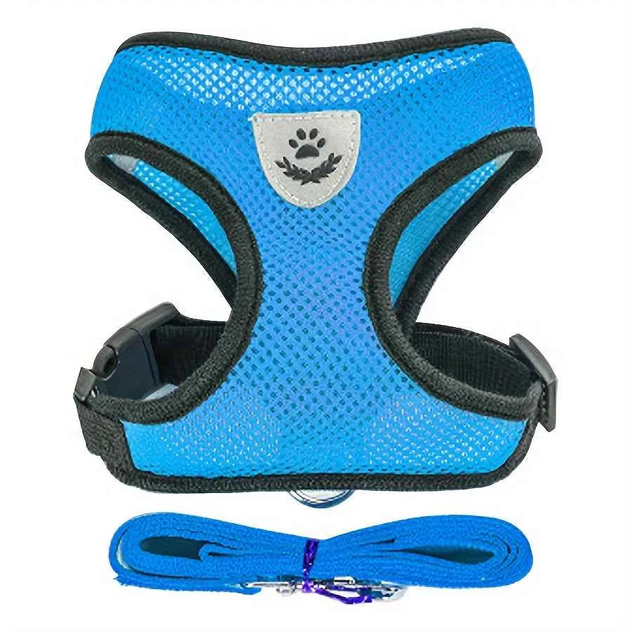 Cat Harness Adjustable, Escape-Proof Breathable Mesh with Reflective Vest  5-Foot Leash - Safe, Durable Outdoor Adventures