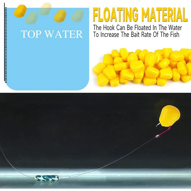 Corn Fishing Lure Floating Fake Soft Baits Artificial Sweetcorn Imitation Baits Silicone Fishing Tackle Accessories 50-800Pcs