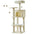 JHK 44In Cat Tree Tall Multi-Cat Climbing Tower for Pet Furniture Natural Sisal Scratching Posts Stable Pet House for Indoor Cat