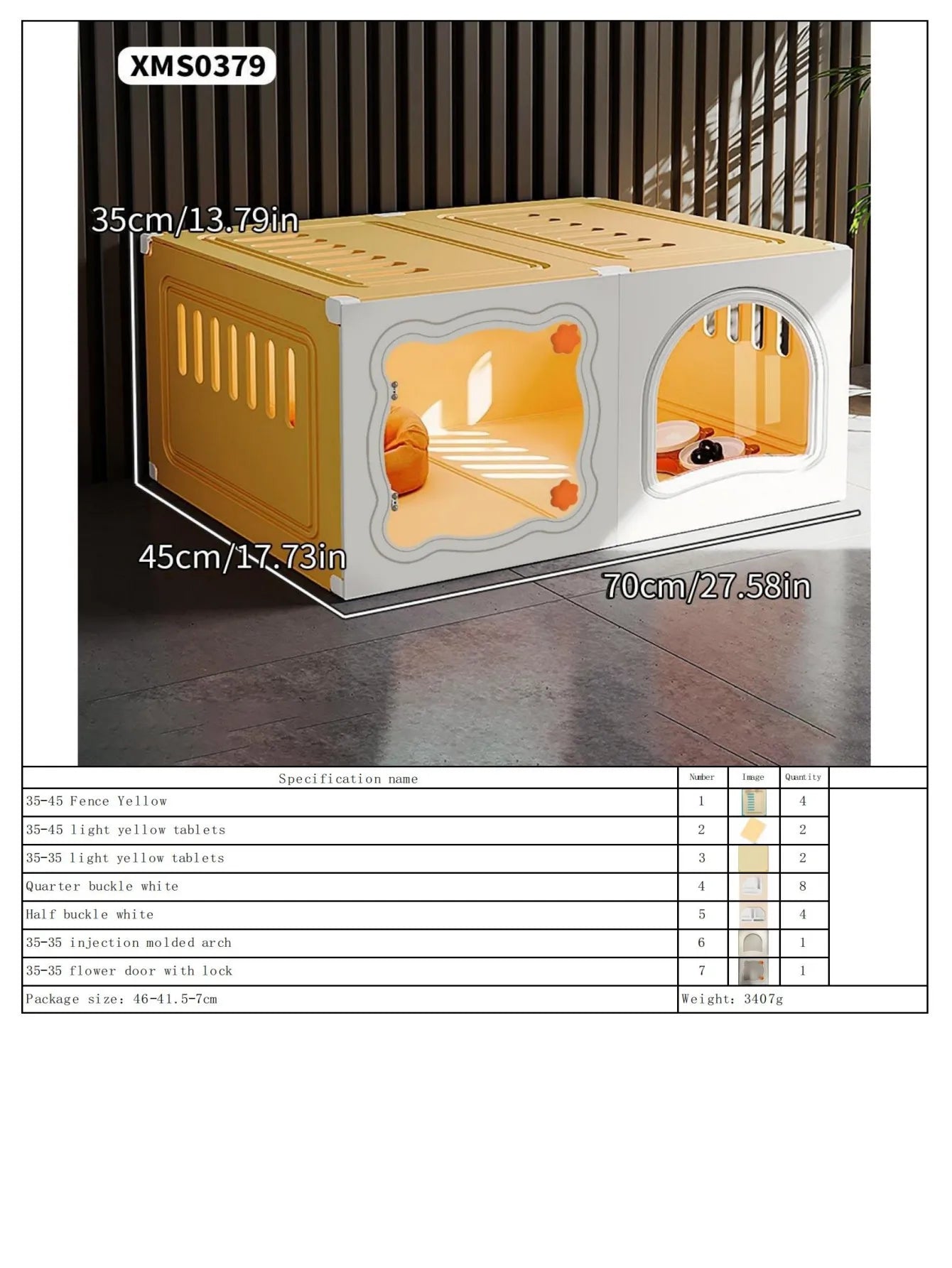 Cat House, Cat Cage, Universal Cat Nest, Cat Toilet All-In-One, Indoor and Outdoor, Suitable for Cats and Dogs, Space-Saving Pet Cage - Play Paws Toys