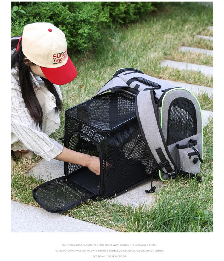 Cat Carrier Backpacks Expandable Cat Backpack with Shade Cover, Breathable Mesh Pet Carrier Backpack Bag for Travel Hiking Campi - Play Paws Toys