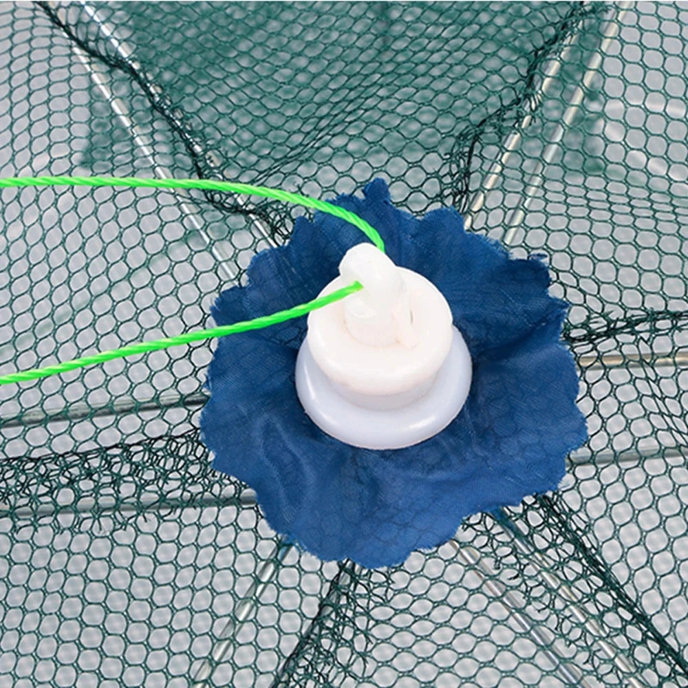 Automatic Fishing Trap Net Umbrella-Shape Capable of Catching Fish Shrimps Crabs Foldable Cages Set Simple Happy Fishing Gear