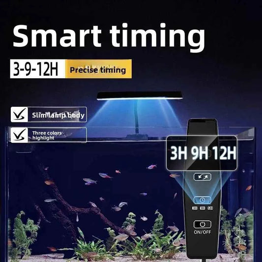 Rgb Led Fish Tank Color Changing Ornamental Light Three Color Dimming Full Spectrum Plant Water Grass Light Usb Timing Function