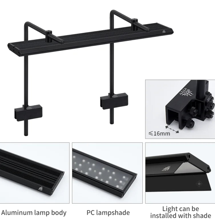 WEEK AQUA M Series RGB+UV Freshwater Planted Growing Light Water Grass Lamp Bluetooth for Aquatics Plants Aquarium