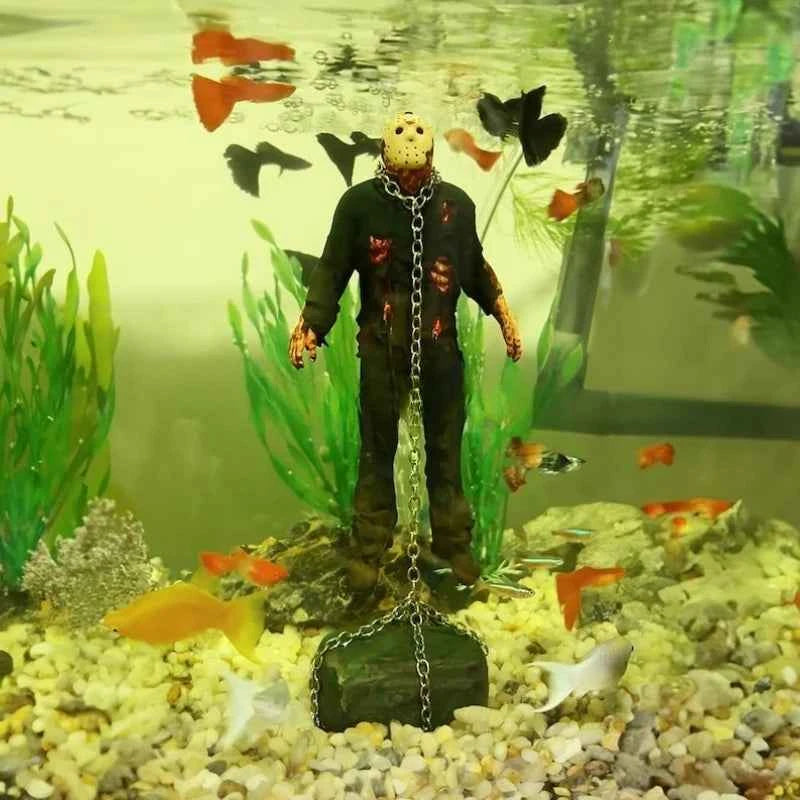 1pcs Aquarium Landscaping Accessories Fish Tank Jason Underwater Doll Fish Tank Decoration Accessories Christmas, Halloween Gift