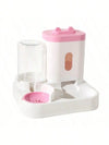 1-Pack Automatic Gravity-Fed Cat Water Dispenser & Feeder - Spill-Proof Large Capacity One-Piece Design,