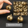6/8/10/12/14/16/18/20/25mm Bronze Metal Jingle Bells Loose Beads Festival Party Christmas Decoration DIY Crafts Accessories