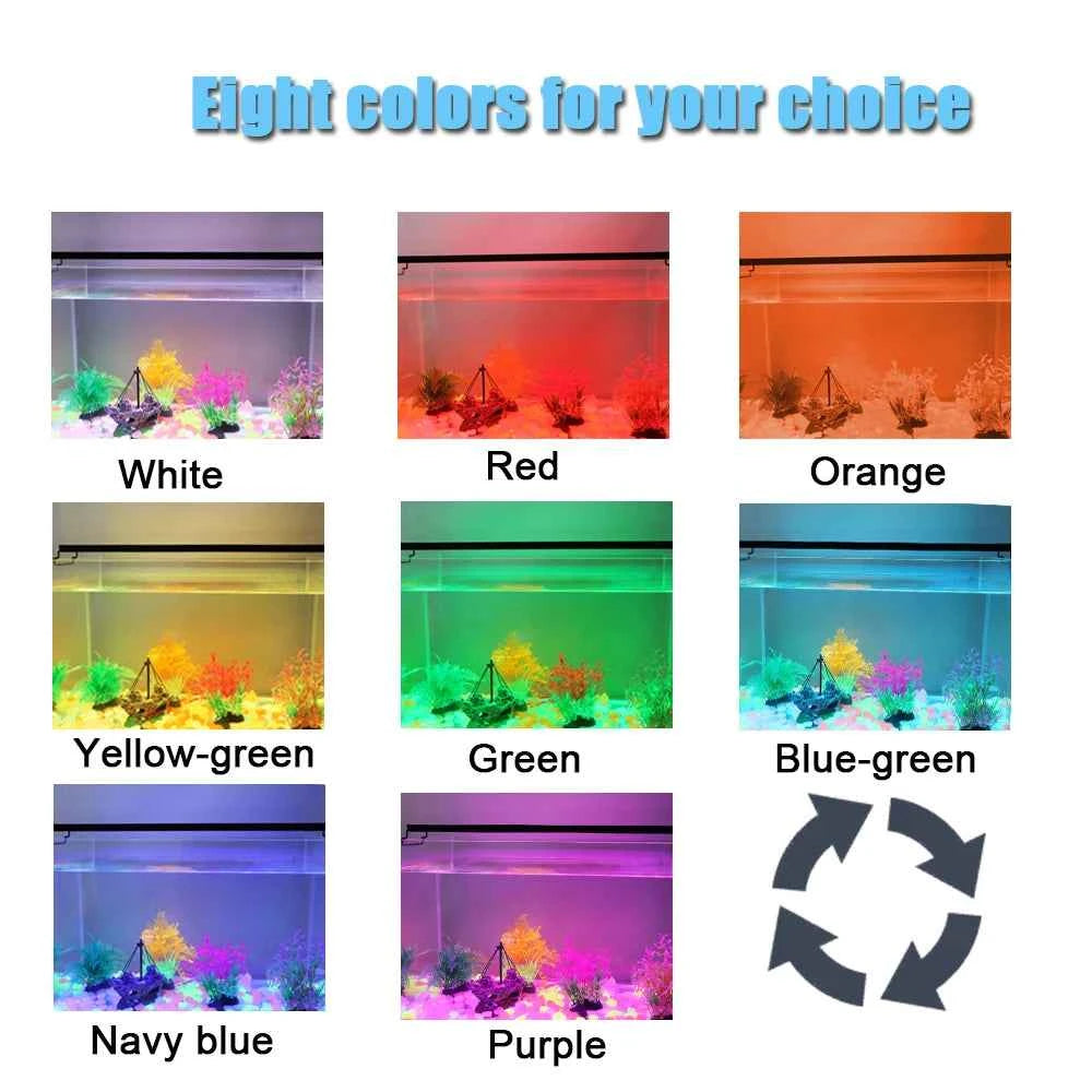 75-90cm 24/7 Aquarium Full Spectrum Lighting LED Light Fish Tank Decoration Plant Growth Dimmer Lamp IP68 Waterproof 100V-240V