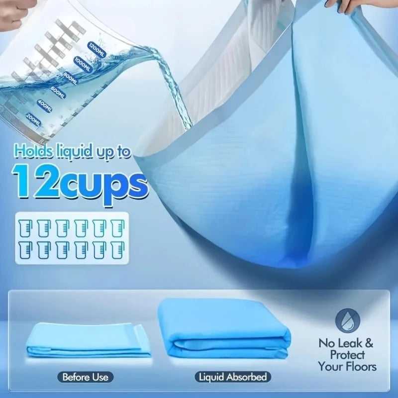 100/50/40PCS Dog Pee Pads with Leak-Proof Quick-Dry Design for Potty Training Absorbent Puppy Diapers Disposable Dogs Supplies