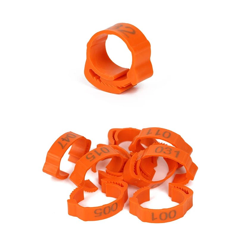 10-50PCS High-quality Chicken Foot Ring 5 Colors Numbered Identification Leg Rings Clip For Poultry Chickens Ducks Geese Parrot