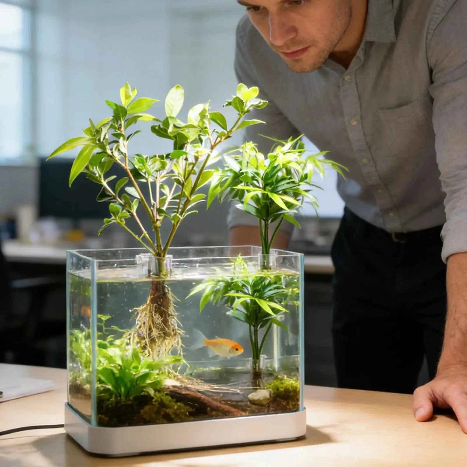 Fish Tank Plant Holder 6 Pieces Clear Hydroponic Bracket Hangable Plant Holder Cup for Fish Tank Home Grow Planting Cultivation