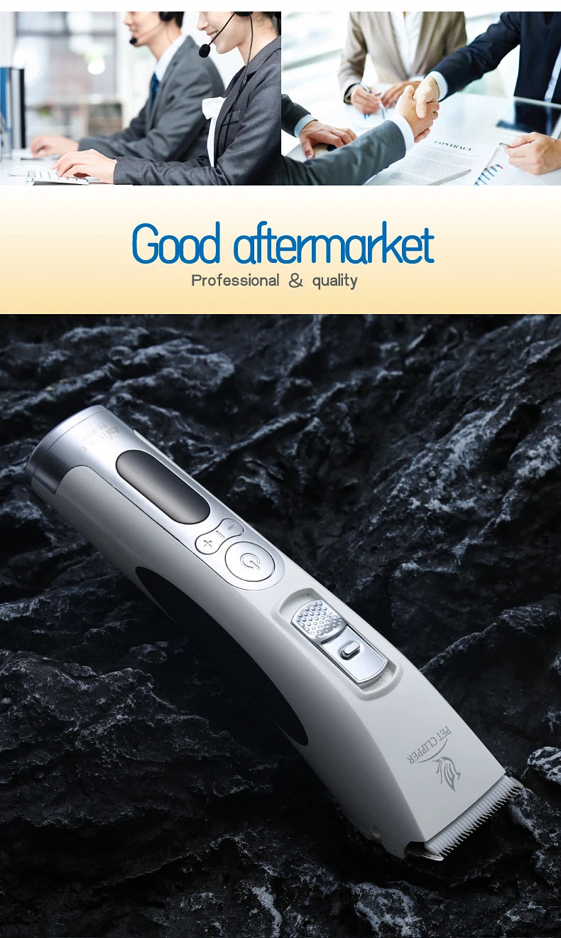 Fenice Clipper Dogs Professional LCD Screen Pet Cat Clippers Electrical Grooming Trimmer Rechargeable Haircut Machine Animals