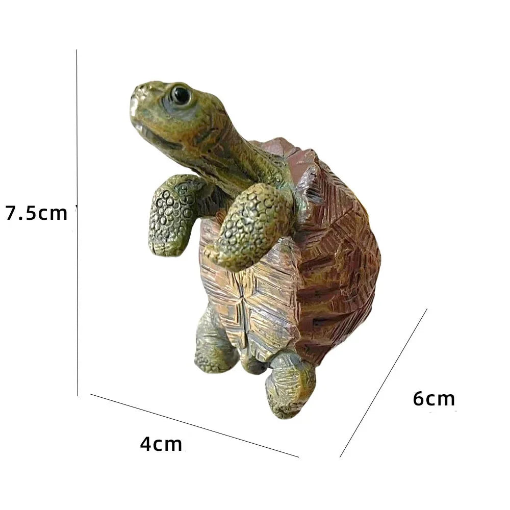 Fishing Turtle Hanging Turtle Figurine for Basin Fish Tank Aquarium Rockery Pond Courtyard Garden Decor Ornaments Decoration